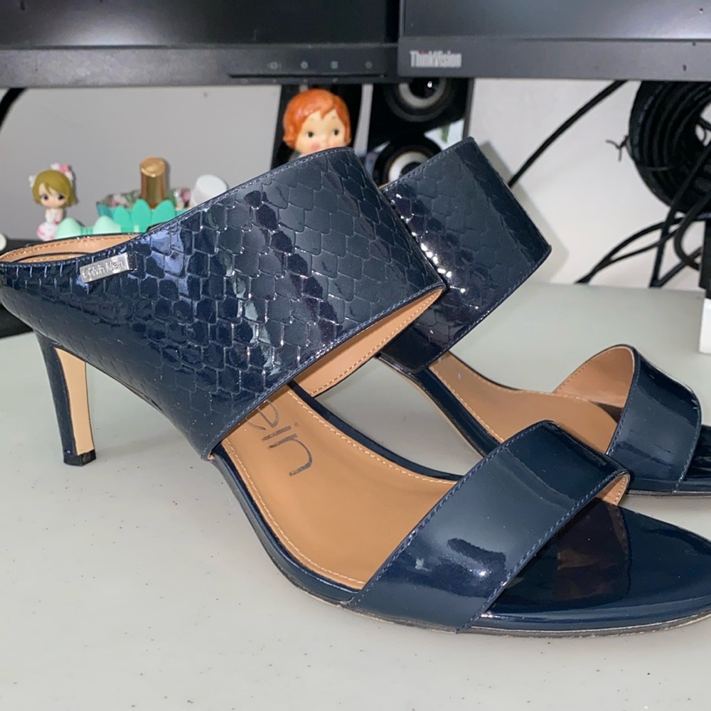 Calvin Klein Cecilly Navy Python Patent Leather S… - image 3